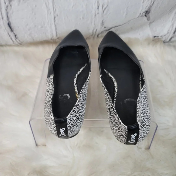 Circus Sam Edelman Women's Sz 7 Slip On Shoes Flats Pointed Toe Black Vegan Art - Picture 6 of 15